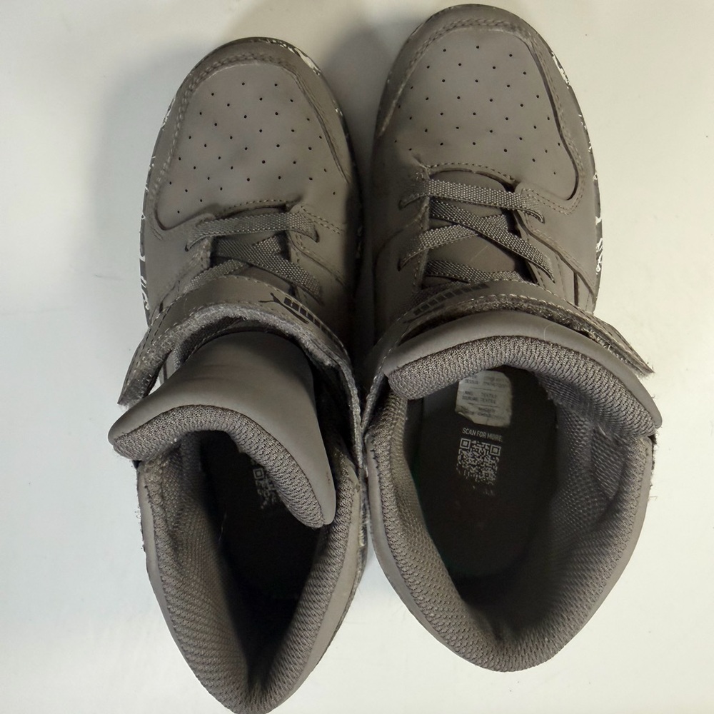 Puma Grey High-Top Sneakers with Strap